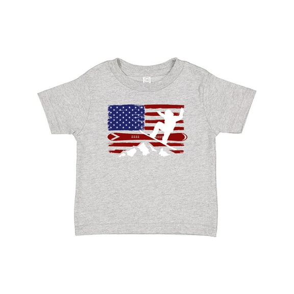 Inktastic Snowboarding US Flag Boys or Girls Baby T-Shirt