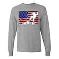 thumbnail image 1 of Inktastic Snowboarding Us Flag Long Sleeve T-Shirt, 1 of 5