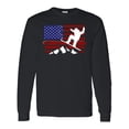 thumbnail image 1 of Inktastic Snowboarding Us Flag Long Sleeve T-Shirt, 1 of 5