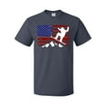 thumbnail image 1 of Inktastic Snowboarding US Flag T-Shirt, 1 of 5