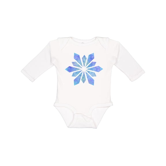 Inktastic Snowflake crystals diamonds Boys or Girls Long Sleeve Baby Bodysuit