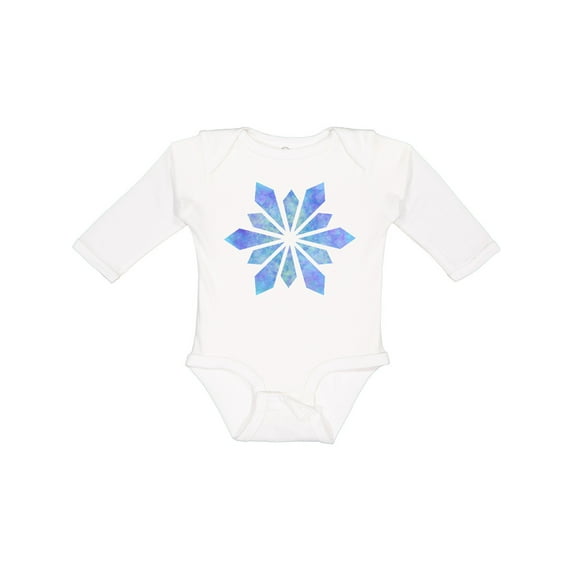 Inktastic Snowflake crystals diamonds Boys or Girls Long Sleeve Baby Bodysuit