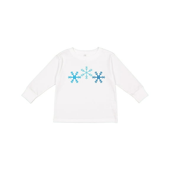 Inktastic Snowflakes Winter Christmas Boys or Girls Long Sleeve Toddler T-Shirt
