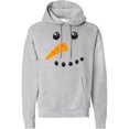 thumbnail image 1 of Inktastic Snowman Face Adult Hoodie Sweatshirt, 1 of 4
