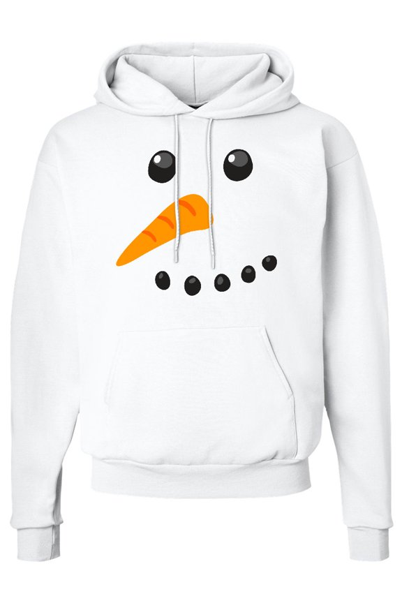 Snowman Face Adult Hoodie Sweatshirt
