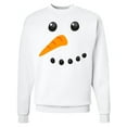 thumbnail image 1 of Inktastic Snowman Face Adult Sweatshirt, 1 of 4