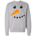 thumbnail image 1 of Inktastic Snowman Face Adult Sweatshirt, 1 of 4