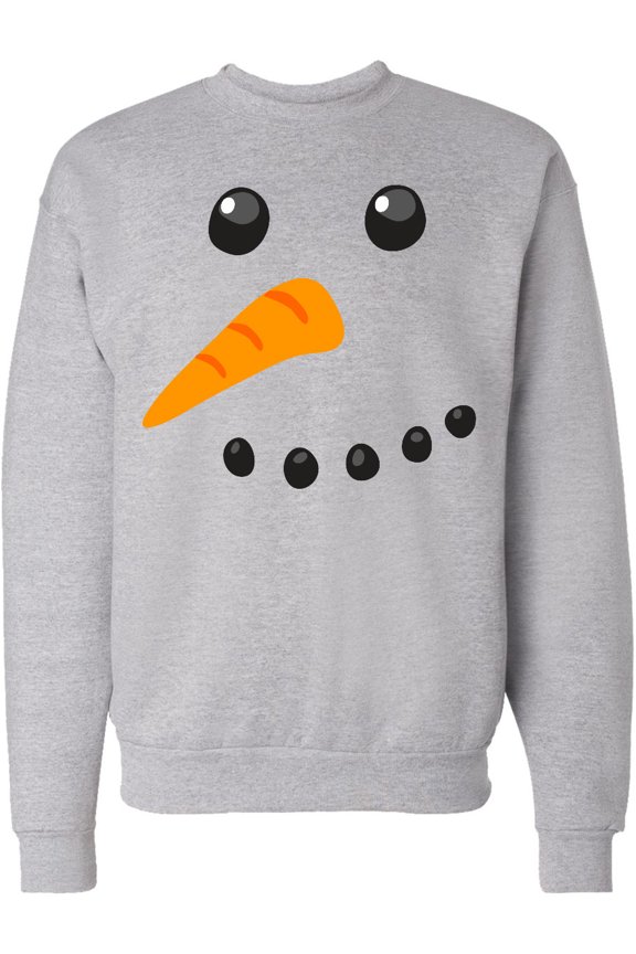 Snowman Face Adult Sweatshirt