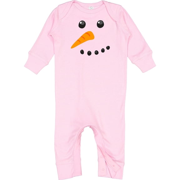 Inktastic Snowman Face Baby Romper Coveralls