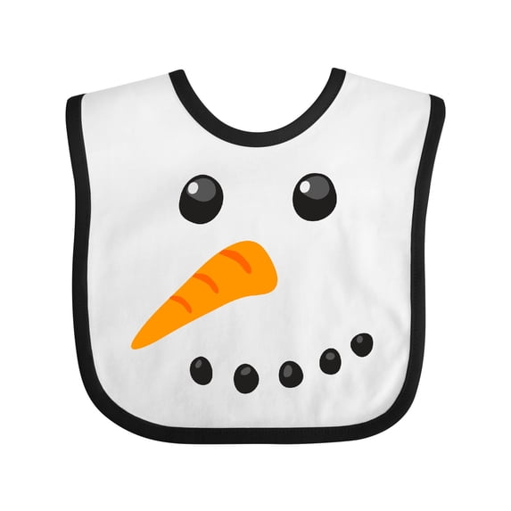 Inktastic Snowman Face Boys or Girls Baby Bib