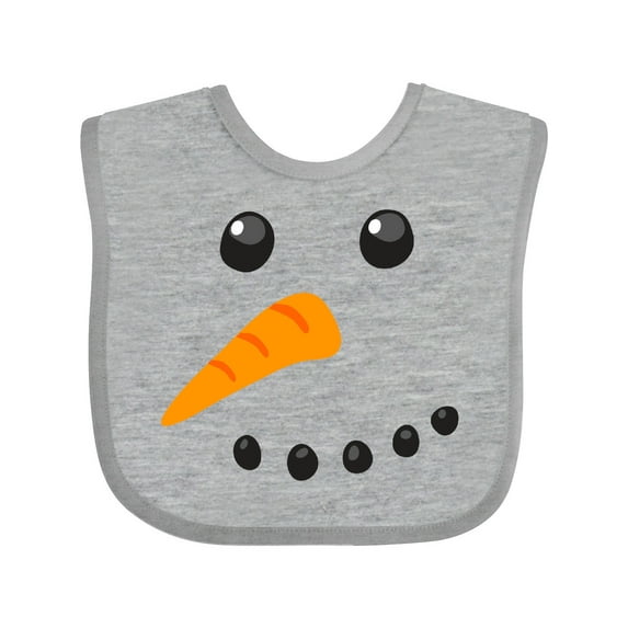 Inktastic Snowman Face Boys or Girls Baby Bib