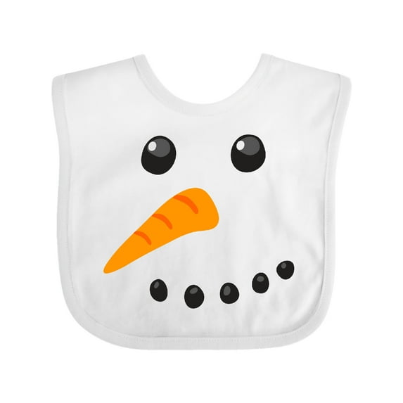 Inktastic Snowman Face Boys or Girls Baby Bib