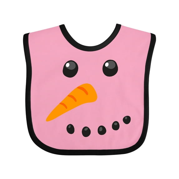 Inktastic Snowman Face Boys or Girls Baby Bib