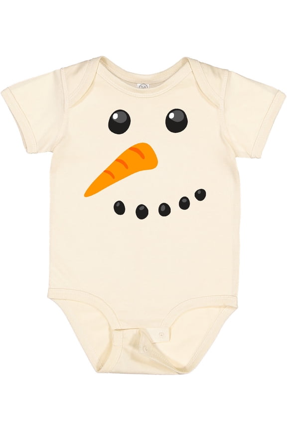 Snowman Face Boys or Girls Baby Bodysuit