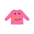 thumbnail image 1 of Inktastic Snowman Face Boys or Girls Long Sleeve Toddler T-Shirt, 1 of 5