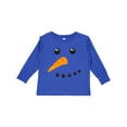 thumbnail image 1 of Inktastic Snowman Face Boys or Girls Long Sleeve Toddler T-Shirt, 1 of 5