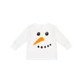thumbnail image 1 of Inktastic Snowman Face Boys or Girls Long Sleeve Toddler T-Shirt, 1 of 5