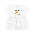 thumbnail image 1 of Inktastic Snowman Face Girls Baby Dress, 1 of 5
