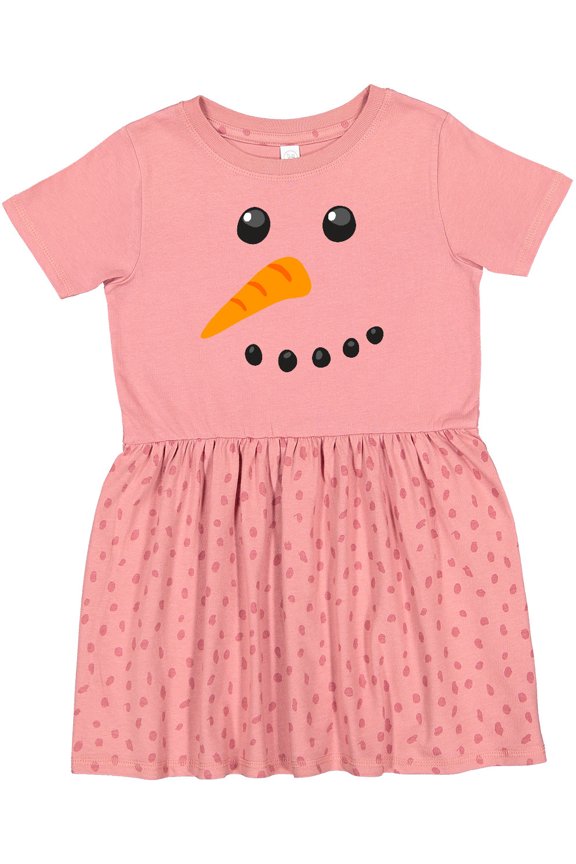 Snowman Face Girls Toddler Dress