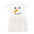 thumbnail image 1 of Inktastic Snowman Face Girls Toddler Dress, 1 of 5