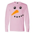 thumbnail image 1 of Inktastic Snowman Face Long Sleeve T-Shirt, 1 of 5