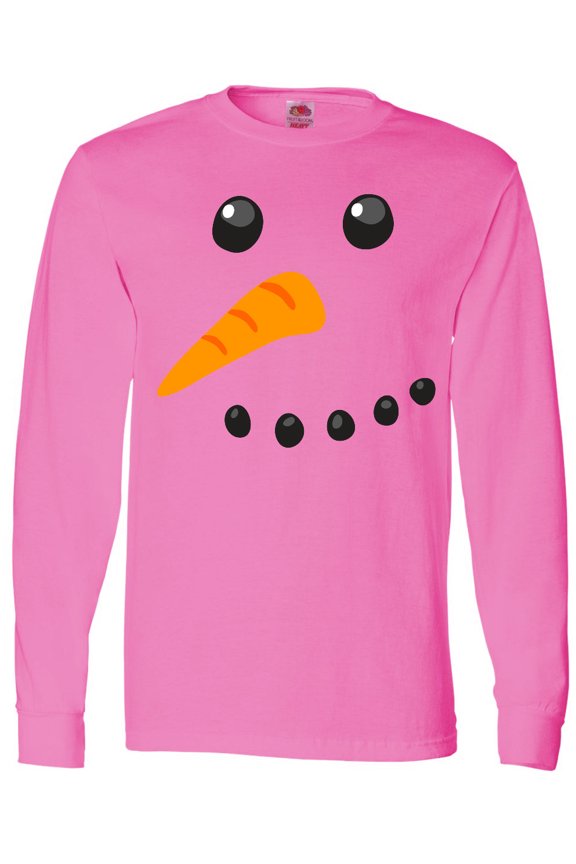 Snowman Face Long Sleeve T-Shirt