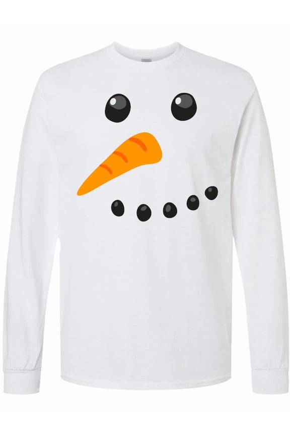 Snowman Face Long Sleeve T-Shirt