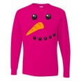 thumbnail image 1 of Inktastic Snowman Face Long Sleeve T-Shirt, 1 of 5
