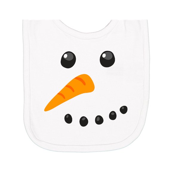 Inktastic Snowman Face Newborn Bib