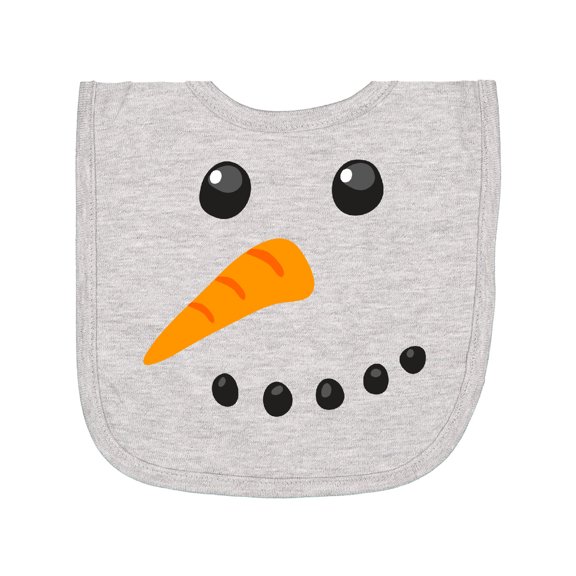 Inktastic Snowman Face Newborn Bib