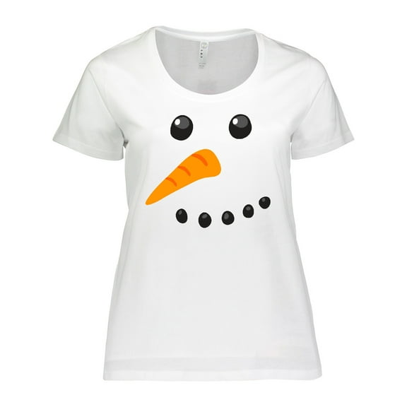 Inktastic Snowman Face Women's Plus Size T-Shirt