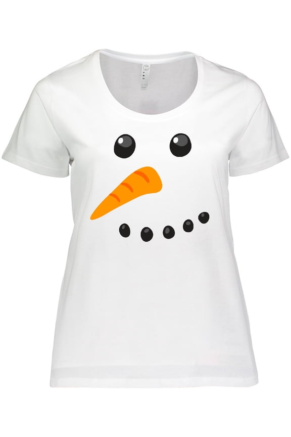 Snowman Face Women's Plus Size T-Shirt