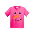 thumbnail image 1 of Inktastic Snowman Face Youth T-Shirt, 1 of 5