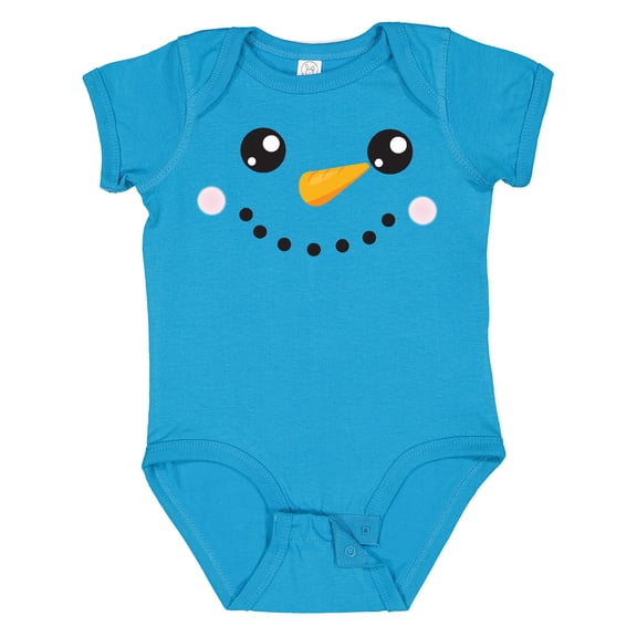 Inktastic Snowman Head, Snowman Face, Carrot Nose Boys or Girls Baby Bodysuit