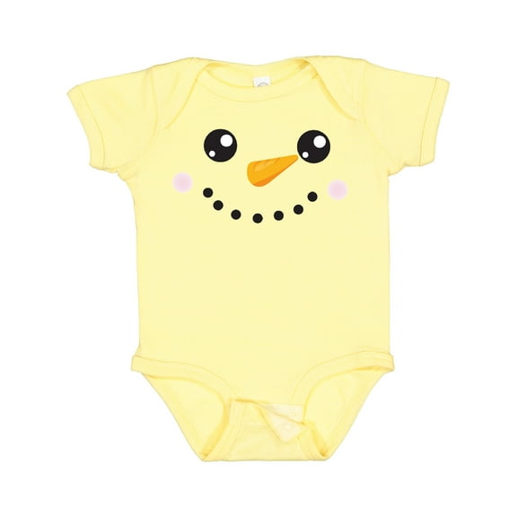 Inktastic Snowman Head, Snowman Face, Carrot Nose Boys or Girls Baby Bodysuit