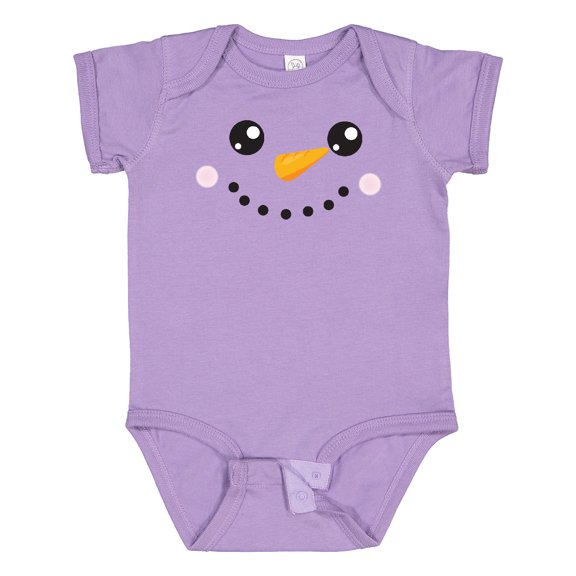 Inktastic Snowman Head, Snowman Face, Carrot Nose Boys or Girls Baby Bodysuit