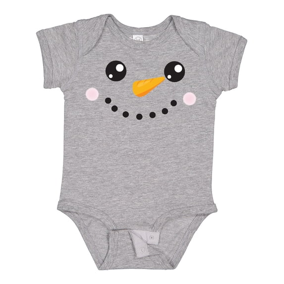 Inktastic Snowman Head, Snowman Face, Carrot Nose Boys or Girls Baby Bodysuit