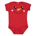 thumbnail image 1 of Inktastic Snowman Head, Snowman Face, Carrot Nose Boys or Girls Baby Bodysuit, 1 of 5