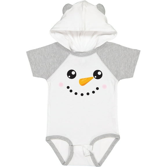 Inktastic Snowman Head, Snowman Face, Carrot Nose Boys or Girls Baby Bodysuit