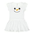 thumbnail image 1 of Inktastic Snowman Head, Snowman Face, Carrot Nose Girls Baby Dress, 1 of 5