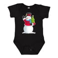 thumbnail image 1 of Inktastic Snowman Holding Christmas Tree Boys or Girls Baby Bodysuit, 1 of 5