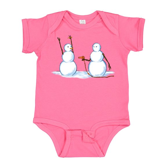 Inktastic Snowman Stickup with Hairdryer Boys or Girls Baby Bodysuit