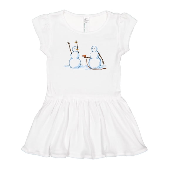 Inktastic Snowman Stickup with Hairdryer Girls Toddler Dress