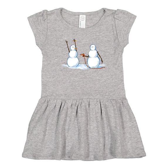Inktastic Snowman Stickup with Hairdryer Girls Toddler Dress