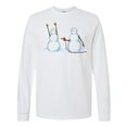thumbnail image 1 of Inktastic Snowman Stickup with Hairdryer Long Sleeve T-Shirt, 1 of 5