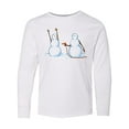 thumbnail image 1 of Inktastic Snowman Stickup with Hairdryer Long Sleeve Youth T-Shirt, 1 of 5