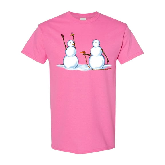 Inktastic Snowman Stickup with Hairdryer T-Shirt
