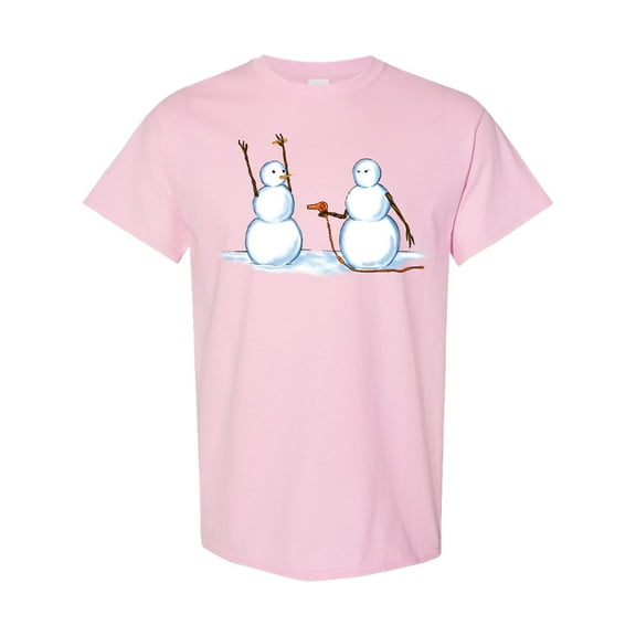 Inktastic Snowman Stickup with Hairdryer T-Shirt