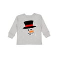 thumbnail image 1 of Inktastic Snowman with Top Hat and Carrot Nose Boys or Girls Long Sleeve Toddler T-Shirt, 1 of 5