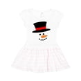 thumbnail image 1 of Inktastic Snowman with Top Hat and Carrot Nose Girls Toddler Dress, 1 of 4